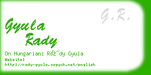 gyula rady business card